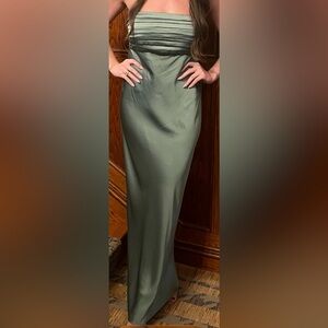 Abercrombie & Fitch Sage Green Maxi Dress